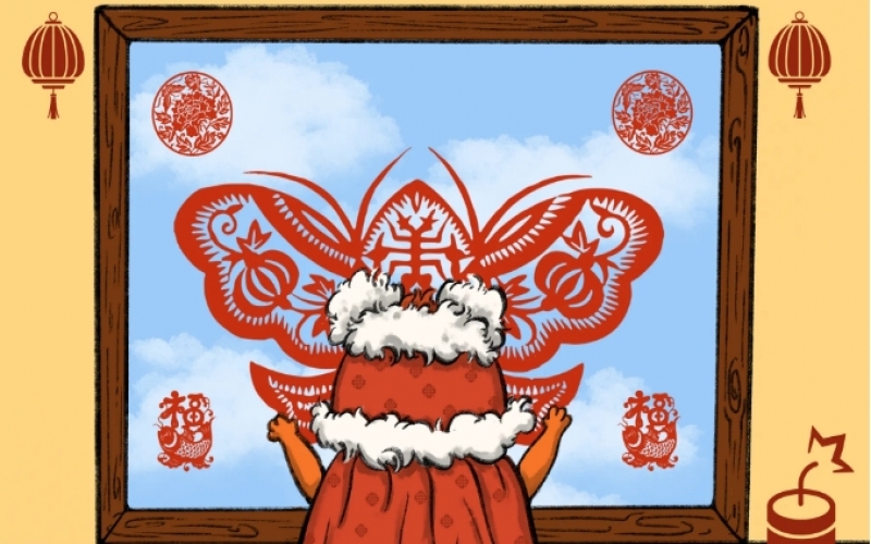 年味渐浓时 - 腊月廿八，贴窗花